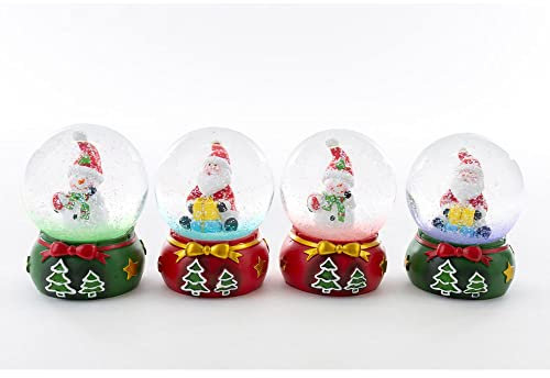Bomboniere 1 Stück Wasserkugel Weihnachtskugel 8 x 11 cm mit LED-Licht
