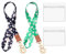 Vicloon Schlüsselband mit Transparent ID Karten Halter, 2 Sets Lanyards mit Kartenhüllen, für Ausweishalter Kartenhalter/Handy/Schlüssel