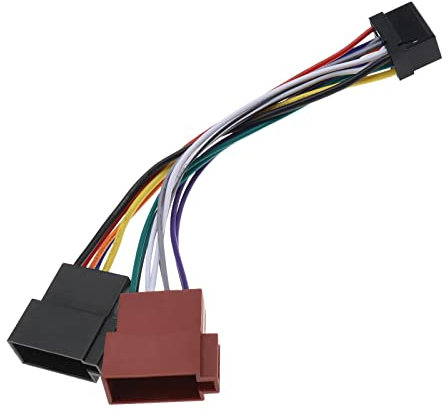 The Lord of the Tools Car Stereo Radio Wiring Harness Connector Adaptor Car Stereo Harness 16pin Port to Mini Iso 8pin Plug Wiring Cable Compatible with Alpine Car Audio