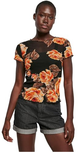 Urban Classics Damen Ladies Mesh Tee mangorose, XS