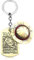 Ansamy Porte-clés One Piece Manga Porte-clés en Métal Luffy Avec Chapeau de Paille Cosplay Cadeau pour Enfants et les Fans d'Anime Argenté 9CM