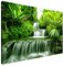 Estika Leinwand bilder - Urwald, Wasserfall, Grüner Wald - 90x60 cm, 1 teilige kunstdruck - Wandbilder wohnzimmer, schlafzimmer, Moderne wanddeko, Bild auf leinwand - Natur bilder - 2353A_1L