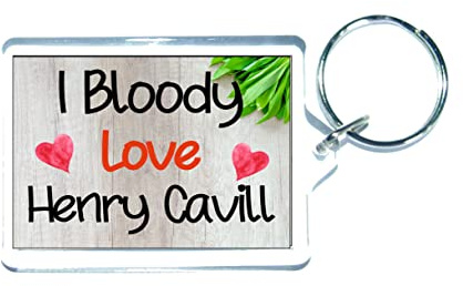 Decalarama Henry Cavill Keyring – I Bloody Love Henry Cavill - Cute Fun Novelty Birthday Present