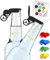 5X automatischer Flaschenverschluss mit 10x Fußball Aufkleber Wespenschutz für Glasflaschen PET Flaschen Flaschendeckel Billy The Clip (5X bunt + Fußball) 5x Bunt + Fußball 5x Bunt + Fußball