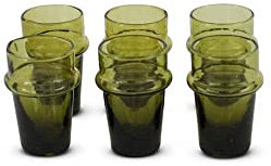 Verre à thé marocain Moutarde Beldi (Set of 6)-Ø 5x8cm | Safaary