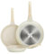 ROCKURWOK Pots and Pans Set Non Stick, 3Pcs Nonstick Kitchen Cookware Sets, Induction Cookware Cooking Set with Frying Pans, Non Toxic Cookware Set, Pot Set, PFAS and PFOA Free (White)