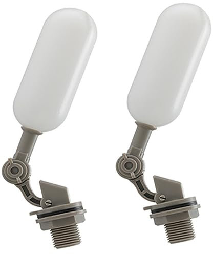 Wasser-Schwimmer-Kugelhahn, Absperrventil, DN15, 1,27 cm, NPT, automatischer Füllfutter-Luftbefeuchter, Hundewassernapf, Schwimmerventil für Wassertank, Teiche, Fische, Aquarien, Vieh, 2 Stück