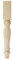 WADDELL Pied de table en pin rustique (1 pièce, 38,1 cm de haut) | Pieds de table décoratifs en bois brut pour projets de bricolage et maison | Pièces de rechange de meubles pour travaux manuels ou