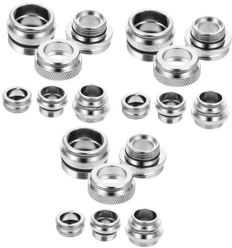 Gadpiparty 18piezas Adaptador De Grifo Manguera Conector Para Fregadero Baño y Jardín Instalación Fácil y Portátil Compatible La Mayoría Grifos Standard