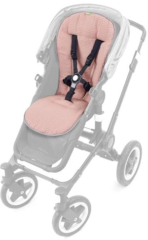 Liebes von priebes Sitzauflage 2in1 MATHILDA COOLAIR, Universal Schutzauflage für Buggys Kinderwagen Fahrradanhänger, Baumwolle waschbar & atmungsaktiv, Wendeauflage Sommer Winter ab 6 Monate