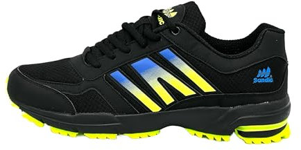 Ablovo® Herren Damen Sneaker Sportschuhe Laufschuhe Turnschuhe Runners 36-47 (Schwarz-Royal-Grün, EU Schuhgrößensystem, Erwachsene, Herren, Numerisch, M, 40)