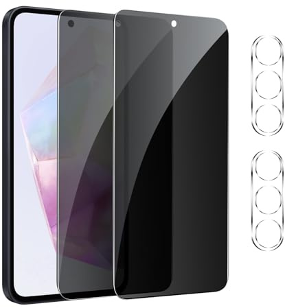 【2+2 pièces】 Verre Trempé Protection Écran Anti-Espion pour Samsung Galaxy A35,Film de Protection en Verre Trempé, Anti-Espion,Dureté 9H