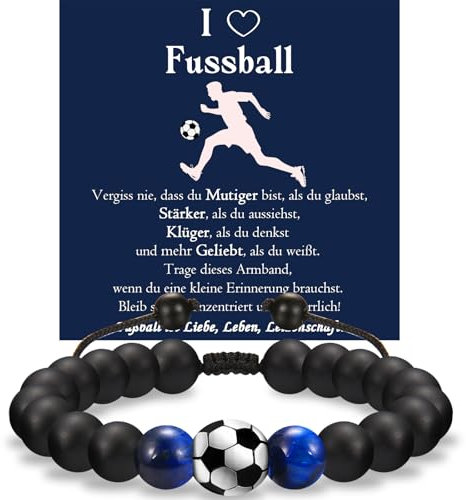 PDTU Fussball Geschenke Jungen, Fußball Geschenke für Jungs, Fussball Armband Geschenke für Jungs Kinder Teenager Sohn Enkel Neffe Bruder zum Einschulung Schulanfang Abschluss Geburtstag Weihnachten