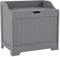 Bath Vida Priano Bathroom Laundry Cabinet Storage Cupboard Chest Bin Wooden Basket Unit (Grey)