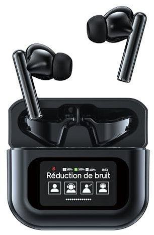 Good Nook Liberty Buds, Auriculares Bluetooth inalámbricos con reducción de ruido, pantalla táctil, funda de carga, sonido de alta fidelidad, bajo profundo. Comodidad de larga duración, Deporte