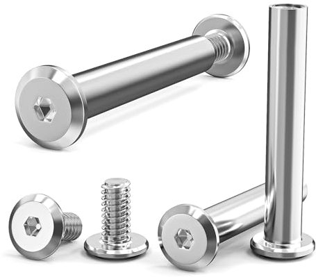 30 Pezzi M4x30 Viti per Mobili, Raccordo e Collegamento M4 (30x per Mobili, 30x a Manica), in Acciaio Inox A2 V2A, Connettore per Armadio, Allen Slotted