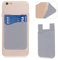 Silicone Adhesive Phone Wallet, Stick-On ID Credit Card, Bank Card Holder Pocket Pouch for Smartphones (Grey)