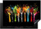 KitchenYeah© Coperchio Piano Cottura 75x52 cm Cucina Copri Fornelli Tappetino Induzione Antiscivolo Piastra Protezione Cucchiai - Spezie - Moderno - Graffiti - Colore