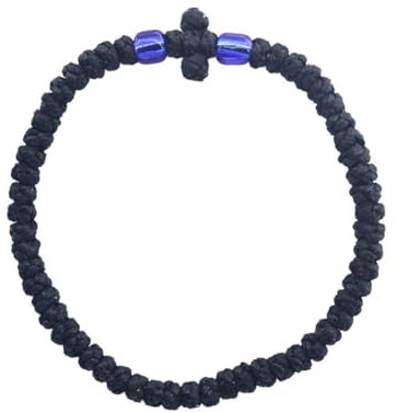 Verstellbares griechisch-orthodoxes Armband, christliches Gebetsarmband, handgewebt, östliches Armband, europäisches Kreuz, griechisch-orthodoxes Armband, Seil, handgefertigtes Armband, Gebetsknoten,