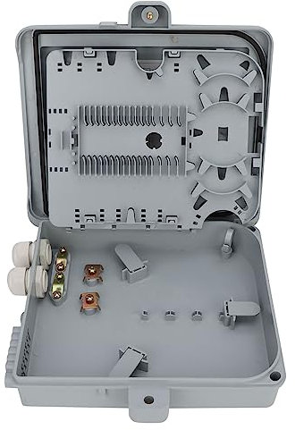 12-adriger Optischer Glasfaser-Anschlusskasten, Glasfaser-Verteilergehäuse IP65, Wandmontage Im Innen- und Außenbereich, aus PC+ABS für SC- oder FC- oder SPS-Adapter, 25 X 22 X