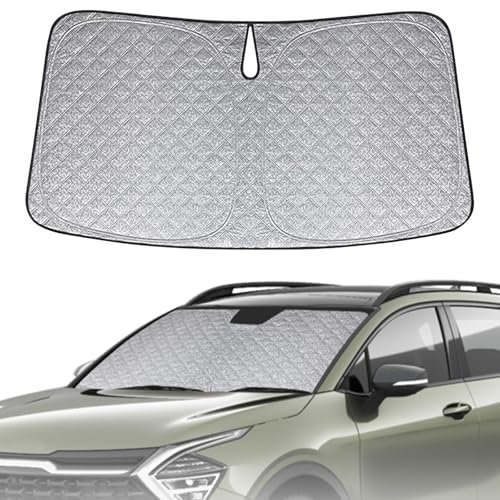 Parasol de Ventana Delantera de Coche Compatible con Kia Sportage 2021-2025, Parasol para Parabrisas de Coche en el Interior Plegable, Protección UV Reflectante