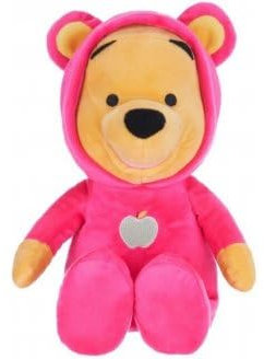 cavernedesjouets Peluche Winnie l Ourson en Grenouillere Rose 35 cm - Pyjama - Set Doudou Enfant + 1 Carte Tigre