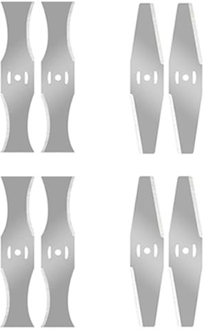 8pcs Lames Métalliques, pour Coupe Bordure sans Fil/Débroussailleuse Electrique,(Paquet Seulement Lame Métallique, Débroussailleuse Electrique Doit être Acheté Séparément)
