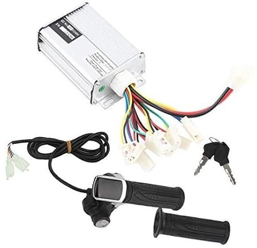 Pexorin 48V 1000W Elektro-Steuergerät-Set mit Gasgriff und Schlosszubehör, for E-Bike, Elektroroller, Elektro-Dreirad Drosselklappensteuereinheit für Roller
