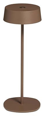 Northpoint Elegante LED Akku Tischleuchte Dimmbar Kabellos Metall IP54 höhenverstellbar (Braun Metallic)