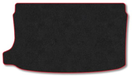 VW T-Cross (2019+) Carpet Boot Mat | Red Edge Trim Tailored Fit Boot Liner Full Coverage Protection Accessories Easy Clean Anti Slip Made in the UK