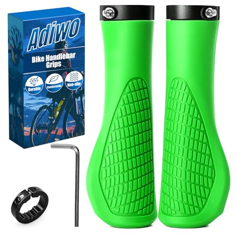 Adiwo Fahrradgriffe Ergonomisch Lenkergriffe Fahrrad aus Rutschfester, schnelle Montage, für Trekkingrad/Rennrad/Citybike/Klapprad/Mountainbike,Typ A Fruchtgrün