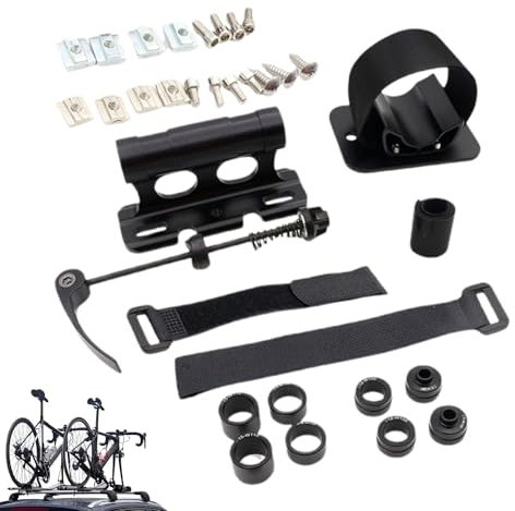 Yianyal Supporto Per Bici,Gancio Rapido di Ritenuta per Anteriore - Portabici Antiscivolo Parete Auto SUV Trasporto Casa Deposito