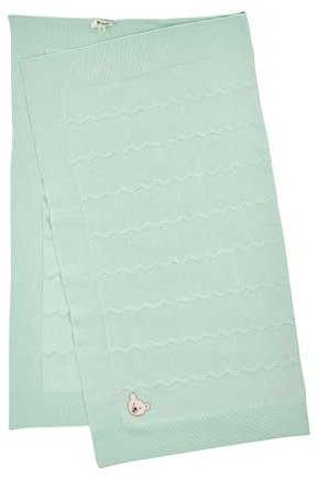 Steiff Decke Chalk Blue, Baby-Decke, Kuscheldecke für Babys, Baby Bettdecke, weich flauschig und kuschelig, waschmaschinenfest