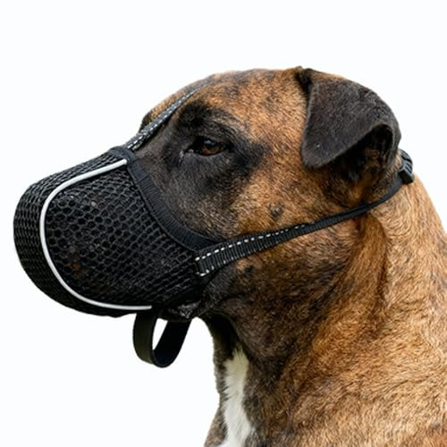 Maulkorb für Hunde,Weicher Netzmaulkorb für kleine, Mittelgroße und große Hunde, Trinken und schützt vor Beißen, Lecken & Kauen (XXL)