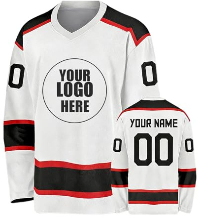 Maillot de hockey personnalisé pour hommes/garçons, logo personnalisé, numéro de nom, maillots de hockey sur glace, chemises à manches longues pour fans d'équipe, adultes, enfants et jeunes, a, Taille