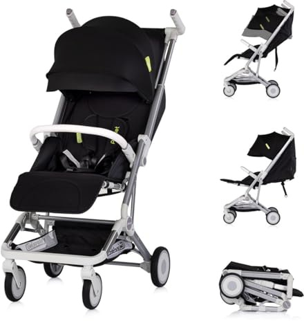 Chipolino Kinderwagen Buggy Pocket klappbar Korb Frontbügel Sonnendach bis 22 kg schwarz