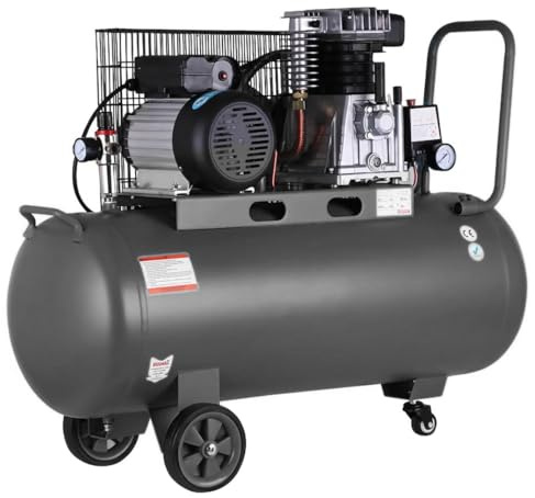 Compresor de aire profesional con certificado CE por correa, 100 litros 3 CV 8 Bares