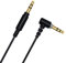Cablepelado Câble audio stéréo jack 3,5 mm, mâle, coudé, doré, 1,5 mètres, noir