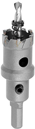 25mm Carbide Tip Tooth Hole Saw, TCT Cutter Drill Bit w Hex Wrench for Metal Stainless Steel Wood Aluminum (TCT 25mm)