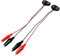 E-outstanding Cocodile Clip Cable 2PCS Dual Alligator Clips to 9V Battery Snap-on Connector Cables 15cm