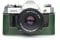 Handmade Genuine Real Leather Half Camera Case Bag Cover for Canon AE-1 (No Handle) Green color