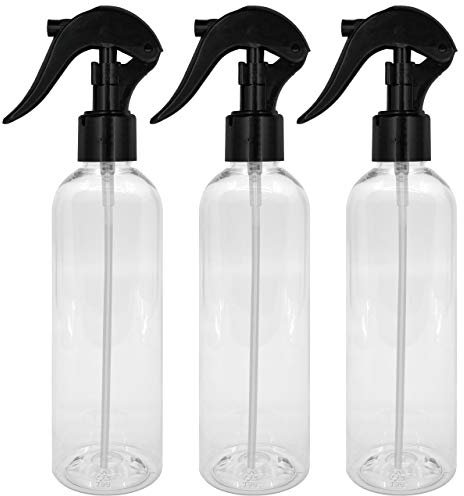 BIOHY Sprühflasche (transparent) 250 ml (3er-Set) | Chemiebeständiger Pumpsprüher für Reinigungsmittel, Öl und mehr | Pumpflaschen für Handwerk, Hobby, Kosmetik und Haushalt