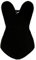 CHARTOU Sexy Damen-Body aus Samt, zum Schnüren, Einteiler, schwarz, X-Klein