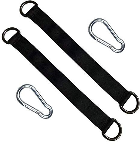 LINRPZYH 2 Pcs Swing Hanging Straps Adjustable Hammock Straps Tree Swing Straps Hanging Kit with Carabiner for Tree Swing Seat Hammock Plank 25cm