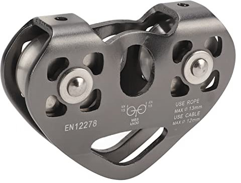 bizofft Doppelte Trolley-Umlenkrolle mit hoher Rotationsgeschwindigkeit Praktische und effektive Zipline-Umlenkrolle zum Klettern