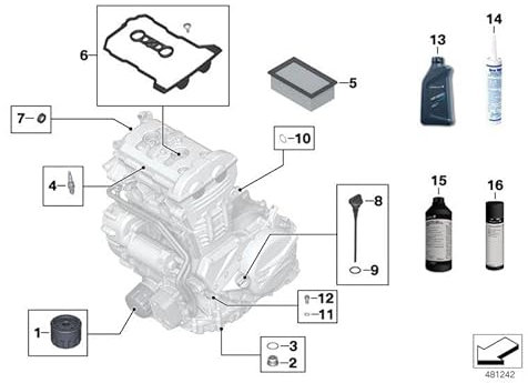 Original BMW Motorrad Ölfilter Öl Filter F 700 GS F 800 GS Adv. R ST GT F 650 GS F700GS, F800GT, F800S, F800ST, F650GS, F800GS, F800R