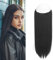 Gairyan Haarteil Extensions Haarverlängerung mit Unsichtbarem Draht 20 Invisible Secret 1 Tresse Haarteil mit Gummiband Kunsthaar mit Geheimfaden Lange Glatte Synthetik Haare für Damen (Schwarz)