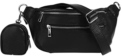 Samantha Look Gürteltasche Echt Leder Damen Made in Italy, Bauchtasche, Crossbody Hüfttasche, Hüftgürtel aus Leder