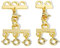 2 Stück Ketten Layering Verschluss - 14 Karat Gold 2,3 Stränge Geschichtete Armbänder Halskettenverbinder, Mehrsträngige Schmuck Kette Verschluss, DIY Mehrere Stränge Halskettenverschlüsse Stapelbare