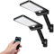 COLBOR Solarlampen für Außen mit Bewegungsmelder, 56 LED Solarleuchte mit Fernbedienung 3 Modi IP65 Wasserdicht 2200mAh Solar Strahler 2 PCS Schwarz, Solarlampe-Außen-Bewegungsmelder-LED-Sstrahler